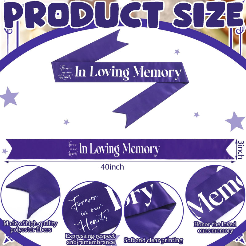 [Australia] - Funeral Sash Memorial Wreath Sash Funeral Ribbon Celebration of Life Ribbon for Casket or Wreath Flowers Memorial Service Honor The Loved Ones Memory 58x4''(Purple,in Loving Memory) Purple In Loving Memory 
