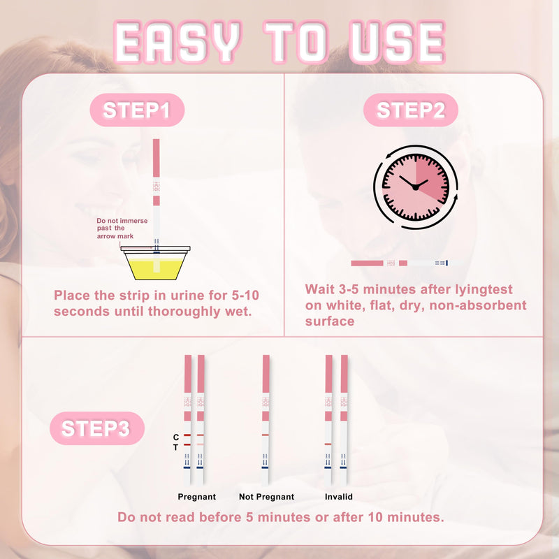 Pregnancy Test Strips with Urine Cups, 30 Count Individually Wrapped hCG Early Detection Home Tests Over 99% Accurate, Rapid Early Detection Pregnancy Test Strip 25mIU/mL
