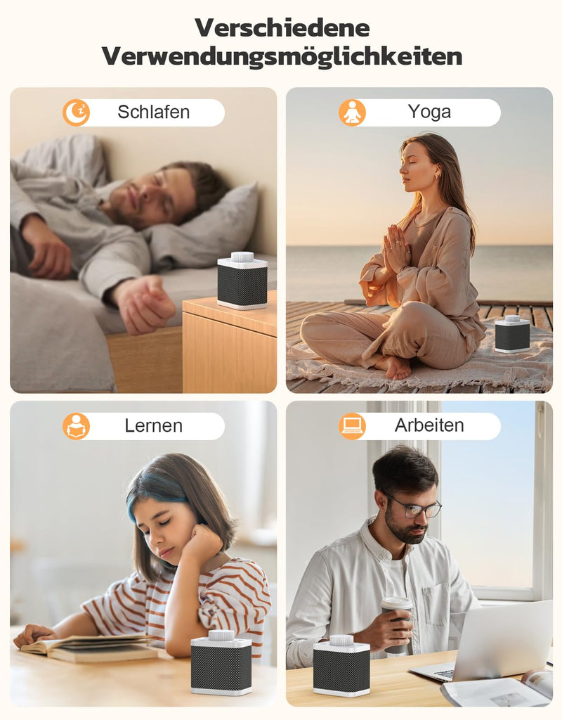 [Australia] - Mohard White Noise Machine, White Noise Baby Sleep Aid with 20 Soothing Sounds, 18-48 Hours Battery Life, 3 Timer Settings and Memory Function, Sound Machine for Adults 