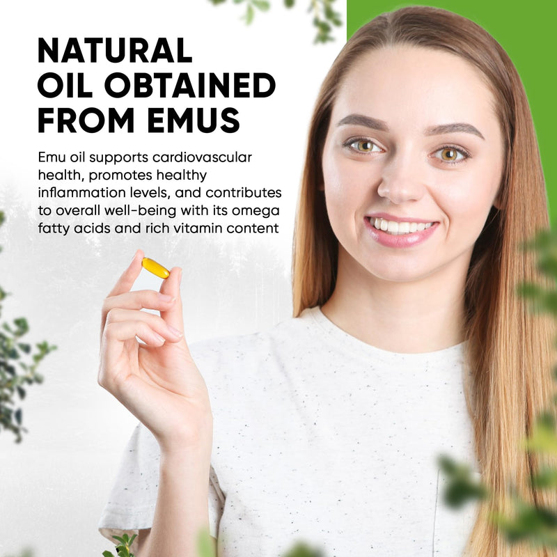 [Australia] - Emu Oil Gel Capsules - Support Your Wellness Journey with Natural Emu Oil Extract- Encapsulated for Easy Consumption and Health Benefits 