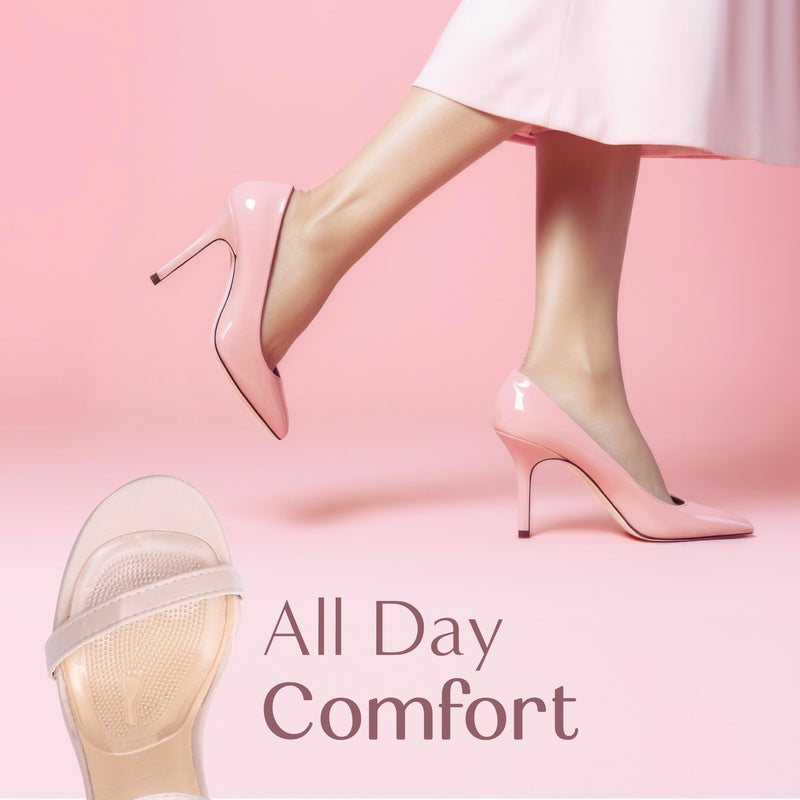 [Australia] - Metatarsal Foot Pads for Women (4 Pads) Cushioned High Heel Inserts for Ball of Foot Pain Relief (Clear) Clear 4 