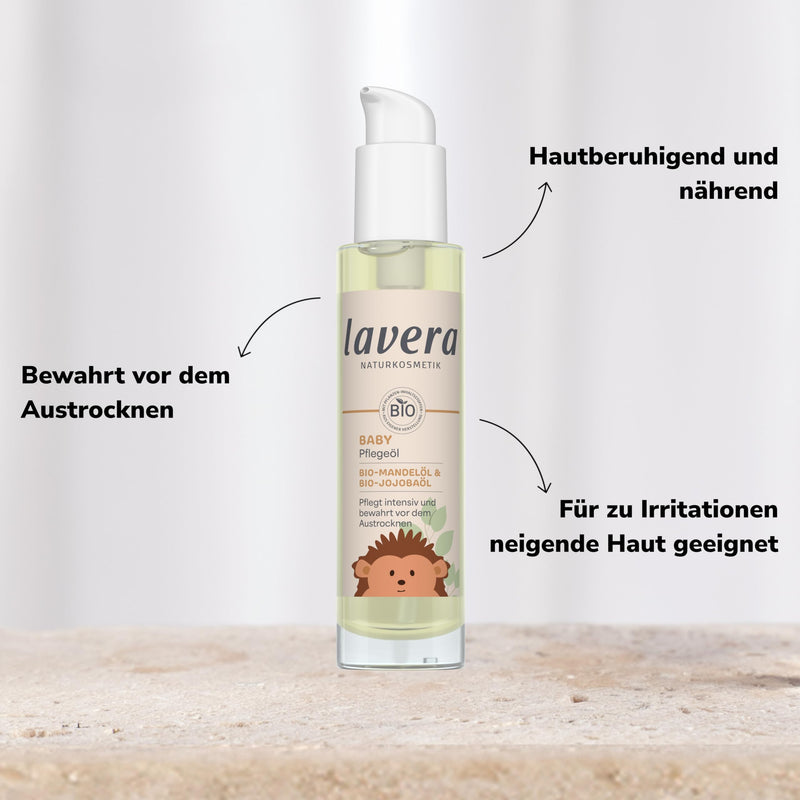 [Australia] - lavera baby care oil - skin-soothing and nourishing - moisturizing - without fragrances and preservatives - vegan - natural cosmetics - 100 ml 