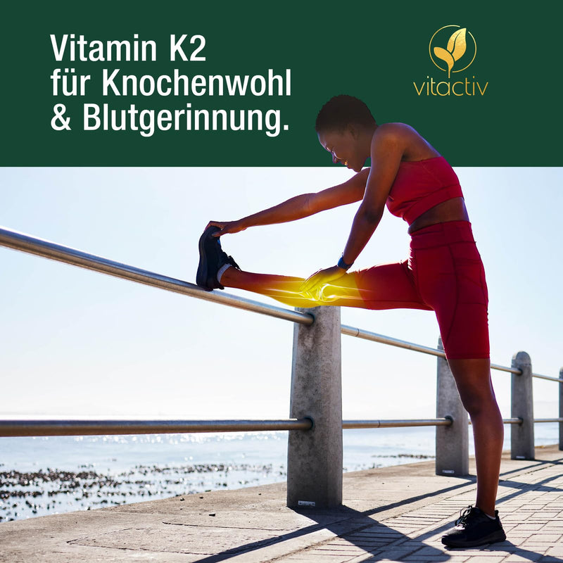 [Australia] - VITACTIV Vitamin K2 tablets 200 µg - 270 pieces (9 months) - Vitamin K2 MK7 All Trans Menaquinone - for bones and blood coagulation, alternative to K2 drops - high dose, high bioavailability, vegan 23 g (pack of 3) 