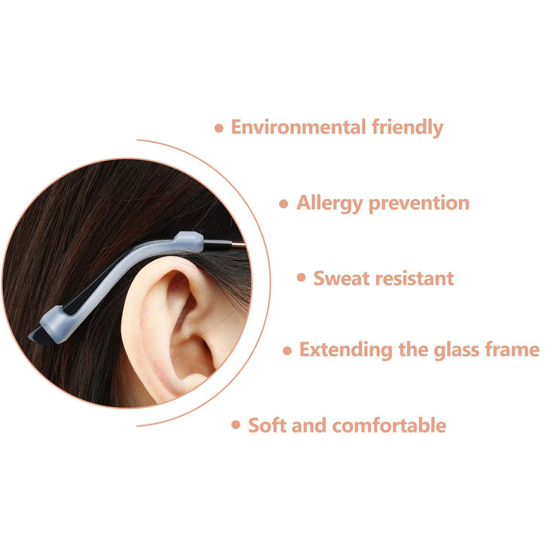 [Australia] - Frienda 12 Pairs Silicone Eyeglass Ear Cushions Eyeglass Pads Anti Slip Glasses Ear Hook Eyeglass Strap Holder for Reading Color Set 2 