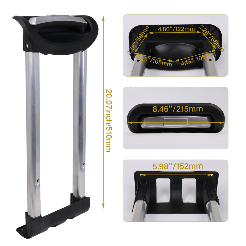 20 Inch Telescopic Pull Out Suitcase Handle for G002 Cloth Luggage Handle Replacement 3 Part