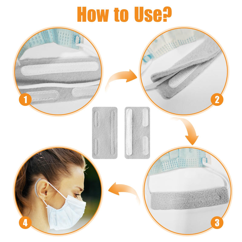[Australia] - Nasal Cannula Ear Cushions 20Pcs Soft Oxygen Tubing Protectors for Ear Pain Relief Hypoallergenic & Breathable Wool Fits All Standard Cannulas (Grey) 