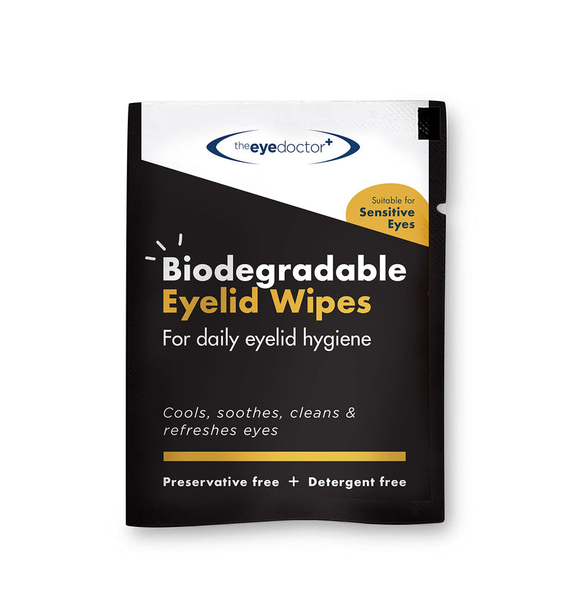 The Eye Doctor Eyelid Wipes – 80 x Single use Eyelid Wipes – Suitable for Sensitive Eyes, Dry Eyes, Blepharitis & MGD - Detergent and Preservative Free Eye Wipes Biodegradable Wipes 80 Count (Pack of 1)