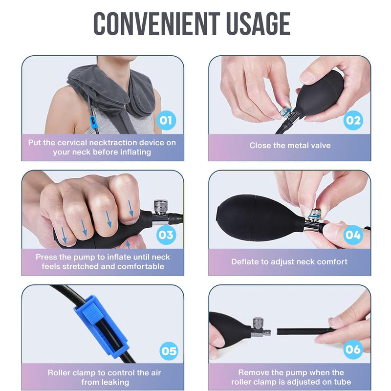 [Australia] - Cervical Neck Traction Device Pro - Adjustable Neck Support and Neck Stretcher for Spine Alignment and Neck Pain Relief Neck Brace Pro 