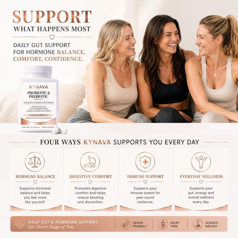 Women's Probiotics Menopause Supplements – 10 Billion CFU with L. Reuteri, L. Rhamnosus & L. Plantarum, Lactobacillus for Gut Health, Bloating Relief & Intimate Flora – 60 Vegetarian Capsules