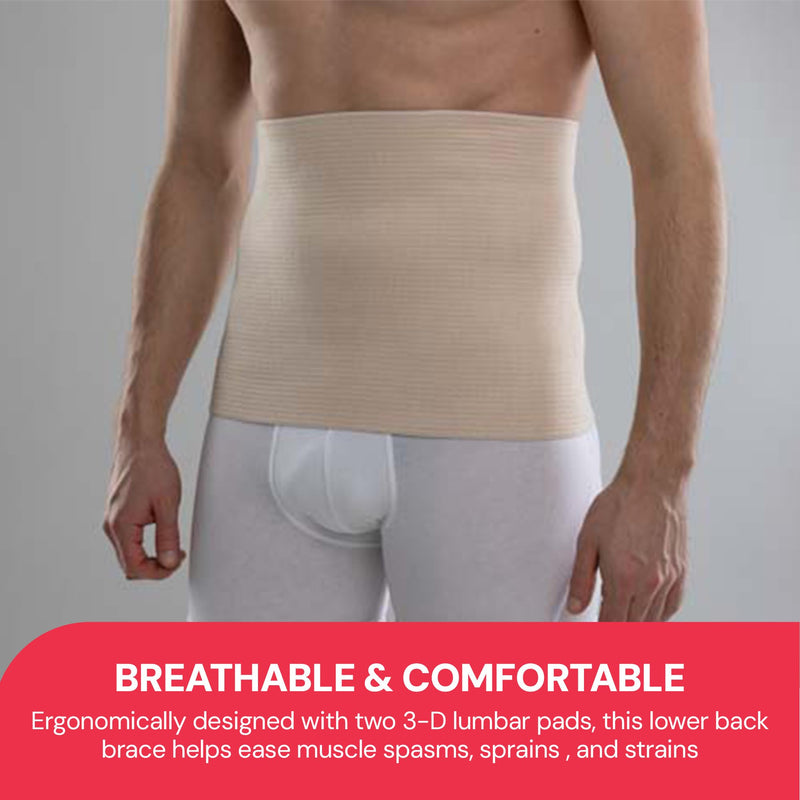 [Australia] - Lauma Medical Wool and Cotton Elastic Warming Belt for Lower Back Pain and Relief, Warming Kidney, Stretchy Brace Thermal Waist, Back Warmer - XL 
