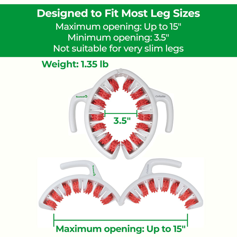 [Australia] - TESMED Cellulite Manual Massager : Made in Italy, Patented with Converging & Diverging Roller Technology. Anti Cellulite Roller for Thighs and Buttock 