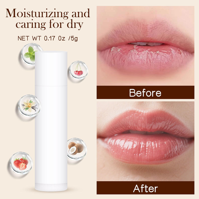 20 Pack Unlabeled Lip Balm Bulk – Natural Shea Butter & Vitamin E | Blank Tube Custom Labels for Party & Wedding Favors, Baby Shower & Gift Basket Filling(5 Flavors) 1 Count (Pack of 20) Vanilla,Cherry,Mint,Strawberry,Coconut