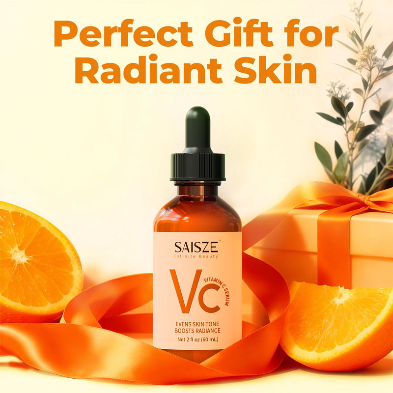 Vitamin C Serum for Face, Facial Serum for Dark Spot, Skin Care Gifts for Women, Birthday Gift for Her, Anti Aging with Vitamin C, Hyaluronic Acid, 60ml Vitamin C Serum