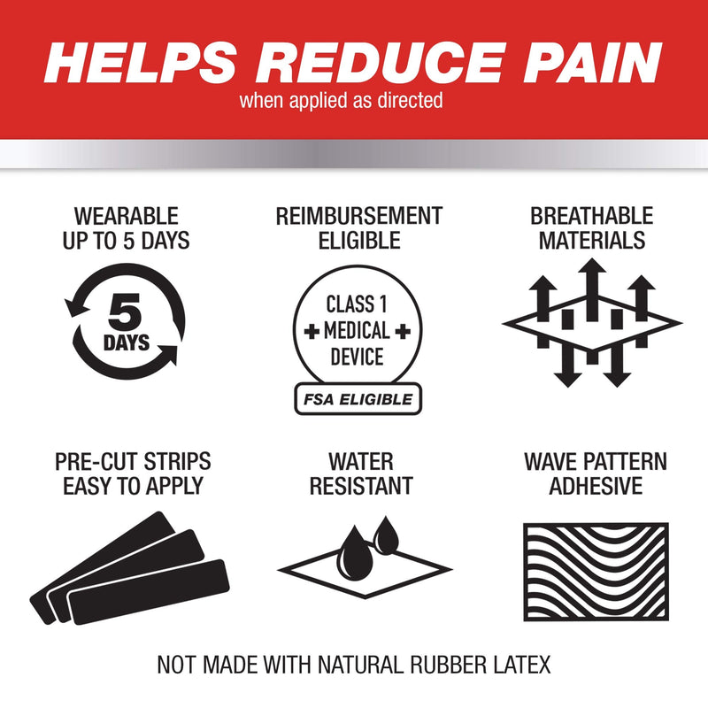 [Australia] - MUELLER Sports Medicine Typhoon Kinesiology Therapeutic Tape, Quality Athletic Tape, Latex Free, 20 Pre-Cut I-Strips, 2" x 9.75" Each Strip, Beige 