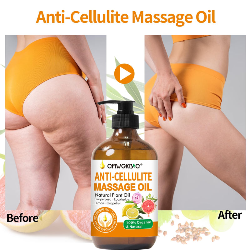 [Australia] - Anti Cellulite Oil Massage Oil for Massage Therapy,Body Oil for Skin Tightening & Cellulite Remover in Thighs and Butt,Cellulite Treatment Massage Oil,Assists with Firming,Toning & Moisturizes Skin Anti Cellulite Oil 