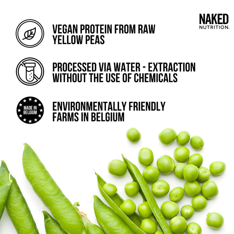 NAKED Pea - Pea Protein Isolate - Plant Based, Vegetarian & Vegan Protein. Easy to Digest, Non-GMO, No Lactose, No Soy and Gluten Free - 450g - 15 Servings 450g (Pack of 1)