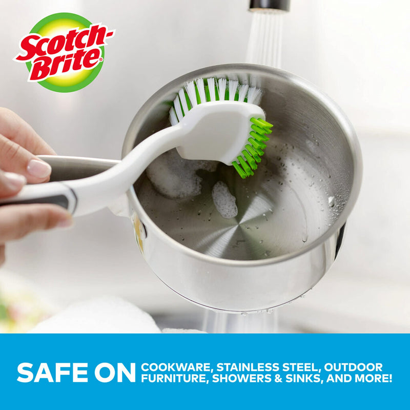 [Australia] - Scotch-Brite Pot Pan & Dish Brush, Scrub Brushes for Cleaning Kitchen and Washing Dishes, 1 Count 