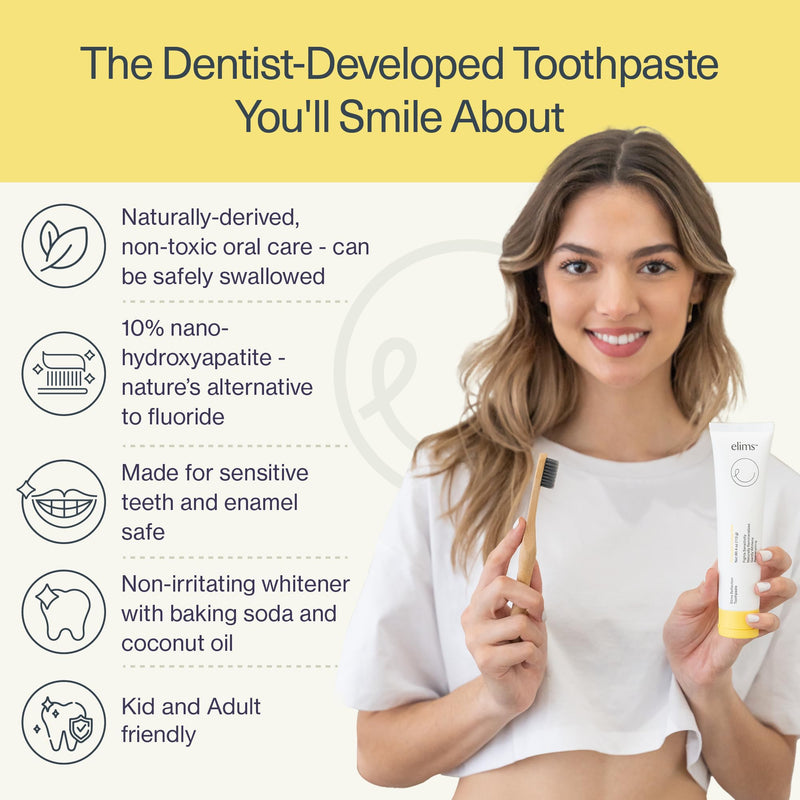 [Australia] - ELIMS Nano Hydroxyapatite Fluoride Free Toothpaste - Xylitol Remineralizing Toothpaste for Whitening Sensitive Teeth - SLS Free Orange Pineapple Mint Flavor for Adults & Kids 4oz Pineapple Orange Toothpaste 4 Fl Oz (Pack of 1) 