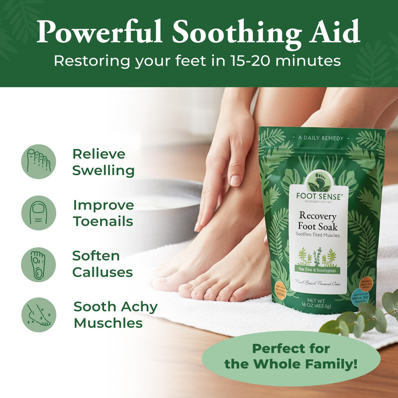 Tea Tree Oil Detox Foot Soak - for Athlete’s Foot, Toenails, Smelly Feet - All Natural Formula - Intensive Foot Repair - 16 oz