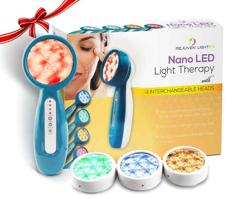 Rejuven 4-in-1 LED Light Therapy for Face Handheld LED Light Therapy Facial Massager Anti-Aging Wrinkle Reduction Device 1.0
