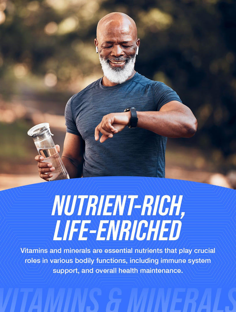 BulkSupplements.com Multivitamin for Men 50 Plus Softgels - Men's Daily Vitamins, Multimineral Supplement - Complete Multivitamin with Fish Oil - 1 Softgel per Serving, 300 Count (Pack of 1)