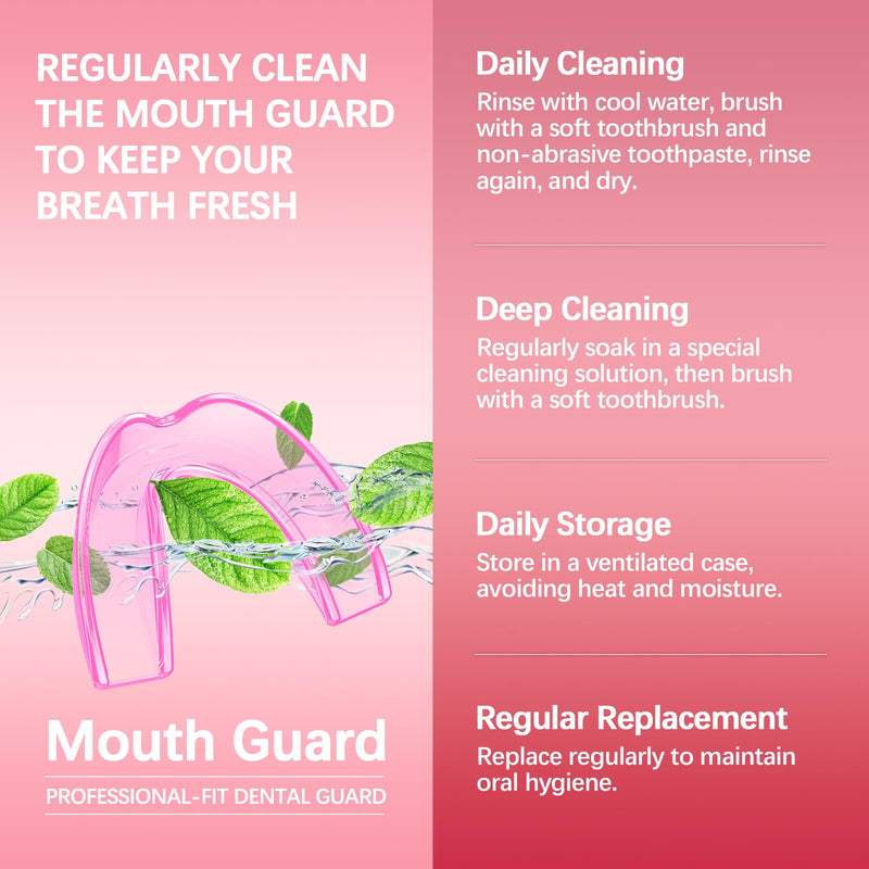 [Australia] - Mouth Guard for Clenching Teeth at Night 6 Pack/One Size, Teeth Grinding Mouth Guard for Women, Night Guard, Mouth Guard for Sleeping with Mirror 
