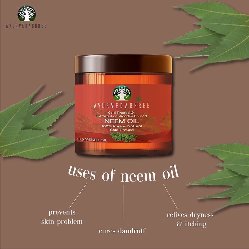 [Australia] - Cold Pressed Neem Oil 100 ML, 3.38 fl oz. | Extracted on Wooden Churner with Traditional Method to Sustain maximum nutrition, Cold-Pressed, 100% Pure & Natural 