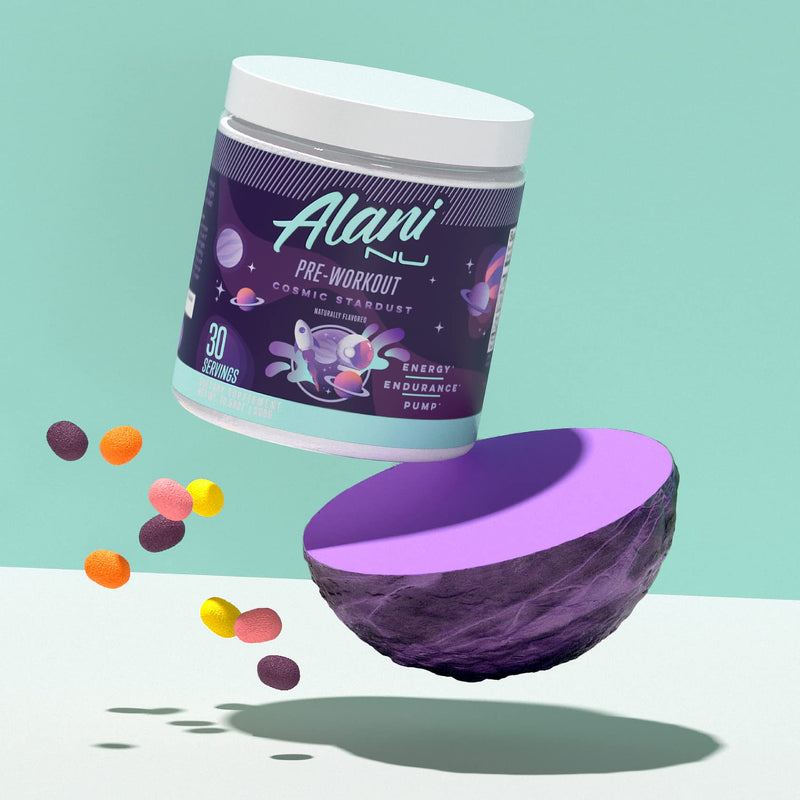 [Australia] - Alani Nu Pre Workout Powder Cosmic Stardust | Amino Energy Boost | Endurance Supplement | Sugar Free | 200mg Caffeine | L-Theanine, Beta-Alanine, Citrulline | 30 Servings 