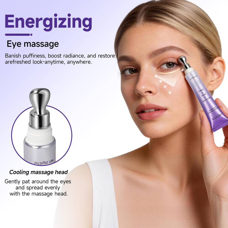 Retinol Caffeine Under Eye Cream, Dark Circles, 0.7 oz | Niacinamide and vitamin E formula for under-eye bags, fine lines, and a lightweight fragrance-free feel