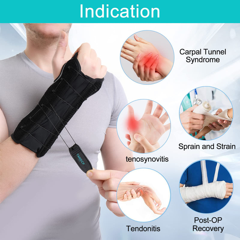 TANDCF bestlife Unisex Universal Both Hand Forearm and Wrist Support Splint Brace Reversible Wrist Brace for Carpal Tunnel,Adjustable Forearm Immobilizer,10.2 inch (26cm) length(Universal) Double Hand