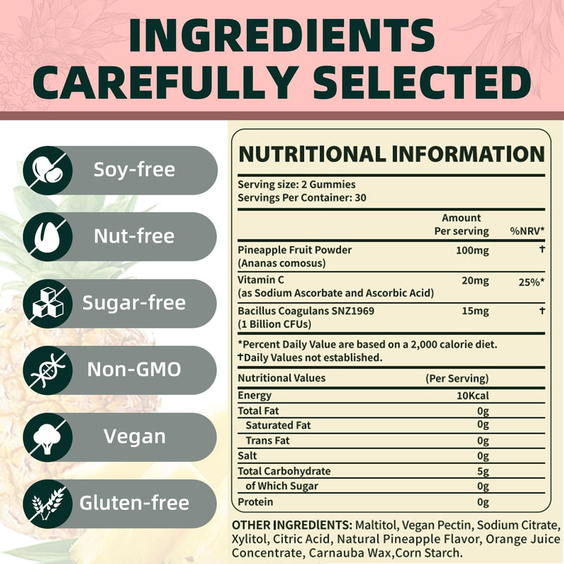 Feminine Balance Gummies for Women - Gel Candy, Hawaiian Pineapple Flavour | 60 Vegan Gummies | Supports Vaginal Health, pH Balance & Immune Defence | Gluten-Free, Halal, Sugar-Free Daily Supplement