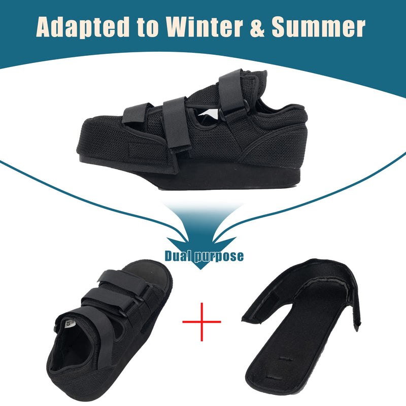 [Australia] - GHORTHOUD Postoperative Shoes for Broken Toe Forefoot Off Loading Closed Toe Medical Walking Boot Orthopedic Foot Brace for Post Bunion Hammertoe Surgery (M) M 