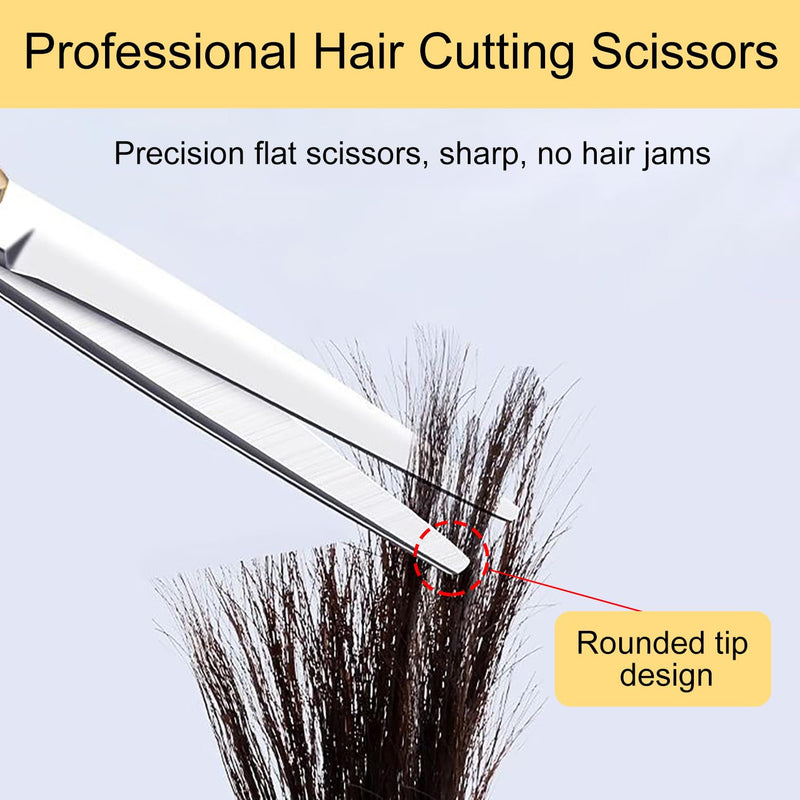 [Australia] - iCovalescent Hairdressing Scissors, Professional Hair Cutting Scissors with Comb and Leather Case for Men Women Adult Beard Scissors Hair Clippers 