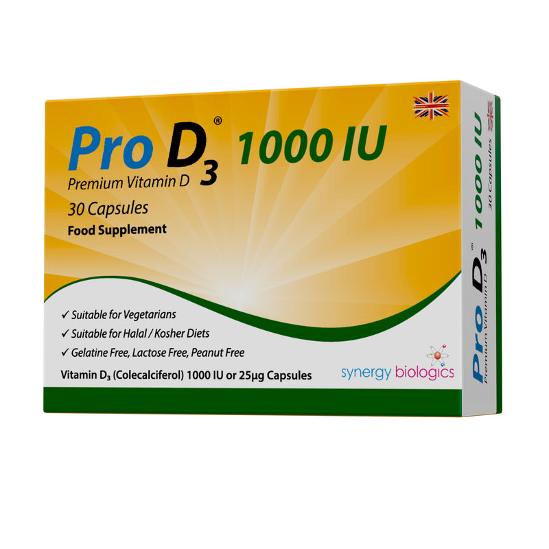 1000 IU Capsules | Premium Vitamin D3 | 30 Capsules | Gelatine Free, Lactose Free, Dairy Free, Nut Free | Suitable for Vegetarians, Halal & Kosher Diets | Made in The UK