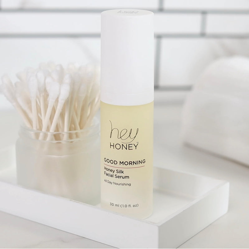 Hey Honey Good Morning Honey Silk Facial Serum | Anti-Aging Vitamin C & Hyaluronic Acid Serum for Radiant Skin Boosts Glow, Smooths Fine Lines, Strengthens Skin Barrier | 1 oz 1 Fl Oz (Pack of 1)