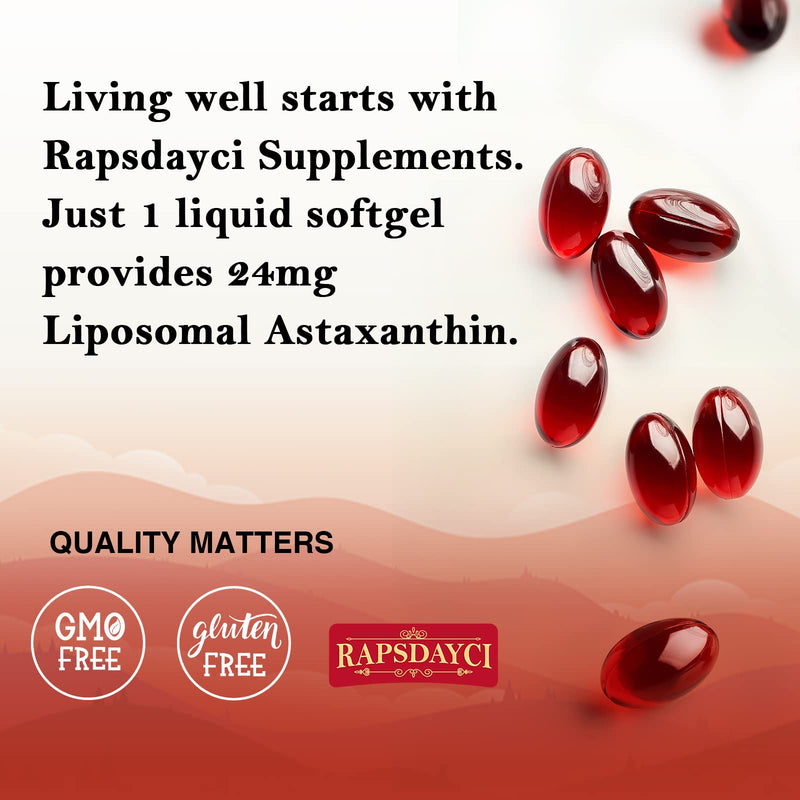 [Australia] - Liposomal Astaxanthin Soft Capsules 24mg per serving, Strong formula than VIT C, Excellent absorption (60 pieces (pack of 2)) 60 pieces (pack of 2) 