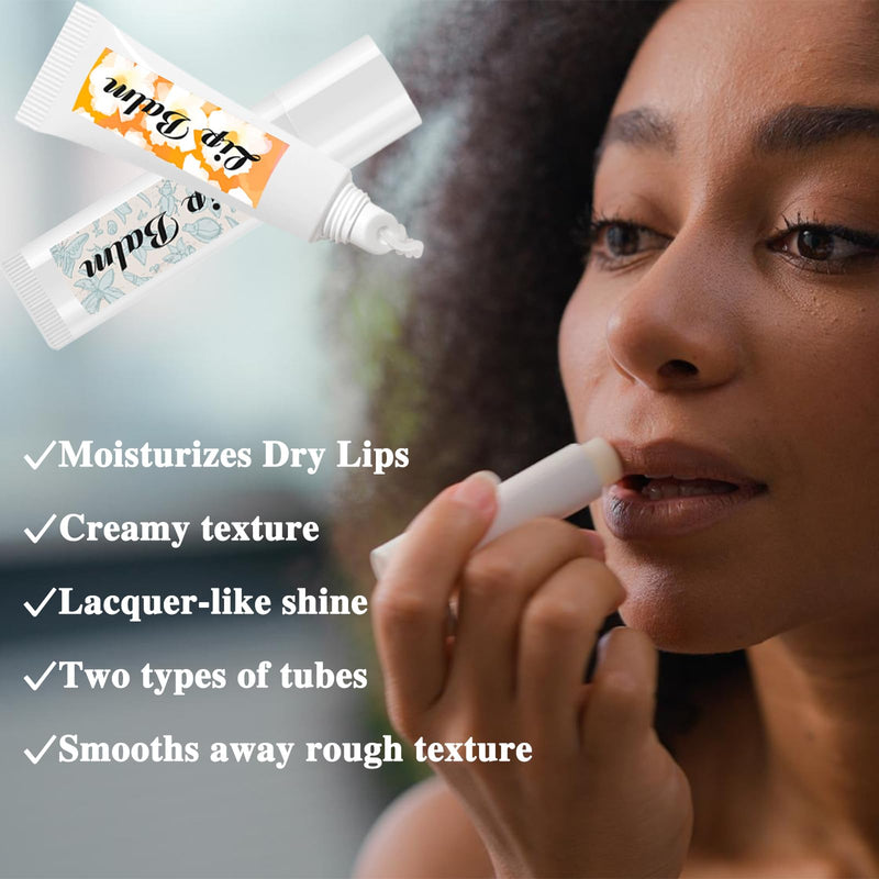 Thaluna Lip Balm Making Kit with Fractionated Coconut Oil, Make Your Own Lip Balm, Moisturizing DIY Lip Gloss Making Kit - Beeswax, Essential Oil, Squeeze Empty Tubes, Christmas Gift for Girls & Women