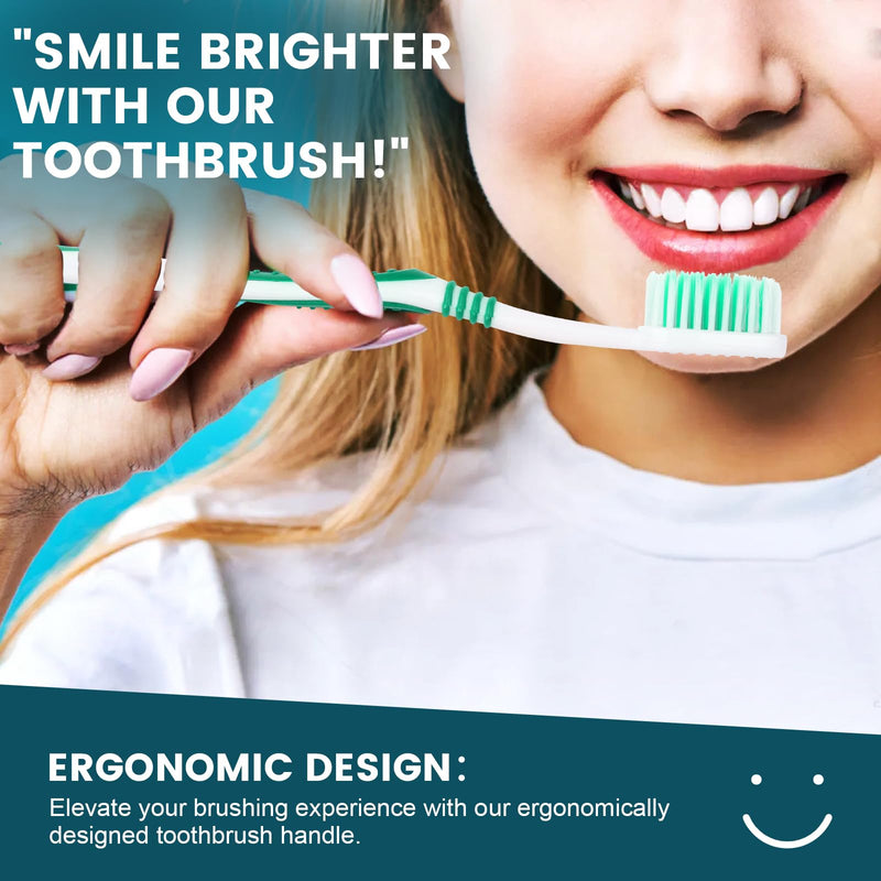 [Australia] - Navona 30 PCS Premium Individually Wrapped Bulk Toothbrush Pack, Disposable Toothbrushes, Kids Toothbrush, Medium Soft Bristle Toothbrushes, Ergonomics Handle, Perfect for Travel Hotel Donation 