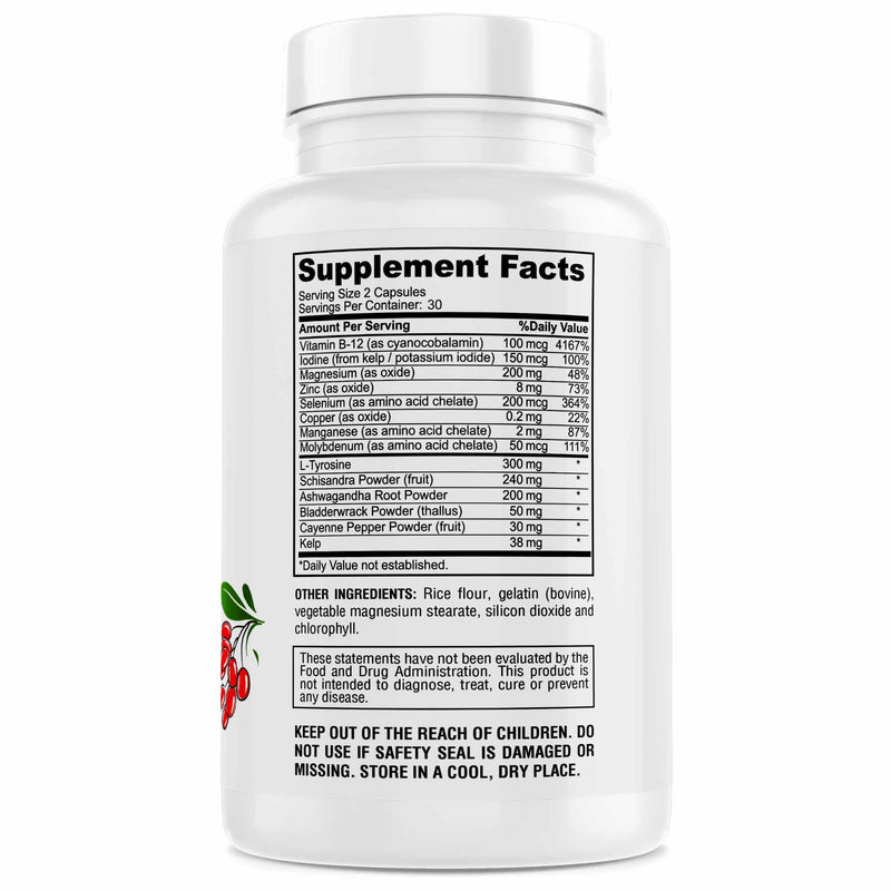 [Australia] - Thyroid Support - Advanced Formula with Iodine, Supports Metabolism & Energy, Supports Healthy Thyroid. Non-GMO Thyroid Supplement - 60 Capsules 