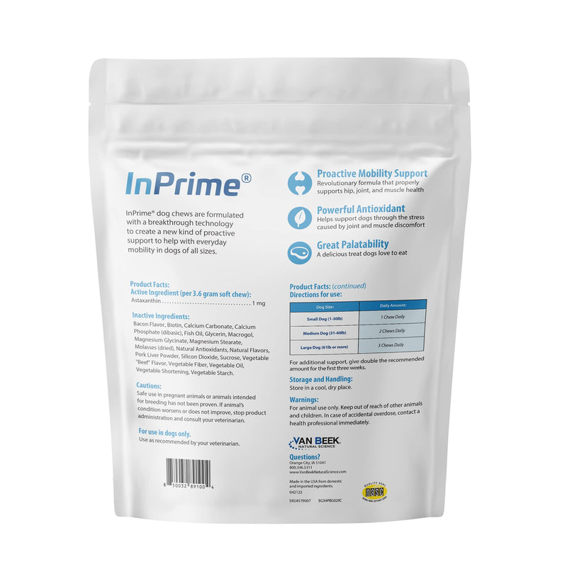 InPrime Canine - Natural Joint Support for Dogs - Helps Maintain Normal Joint Mobility & Function - Supports Hip and Joint for Dogs - Palatable Dog Joint Care - (60 Count) - PawsPlanet Australia