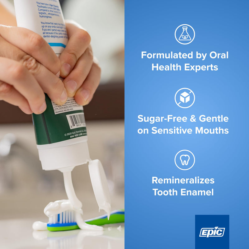 [Australia] - Epic Dental Xylitol Fluoride Toothpaste for Adults - SLS-Free Spearmint with 31% Xylitol - Oral Care for Dry Mouth, Fresh Breath & Enamel Health - Vegan, Gluten-Free - 4.9oz (2-Pack) 