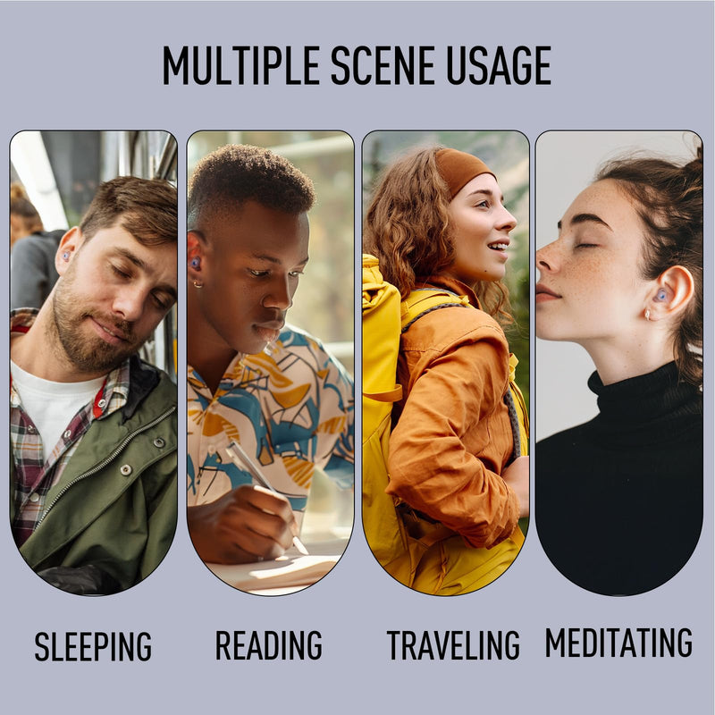 [Australia] - Hearprotek earplugs for sleeping, 2 pairs of hearing protection earplugs 32db & 30db for noise reduction, side sleepers, snoring, travel, work, construction blue 