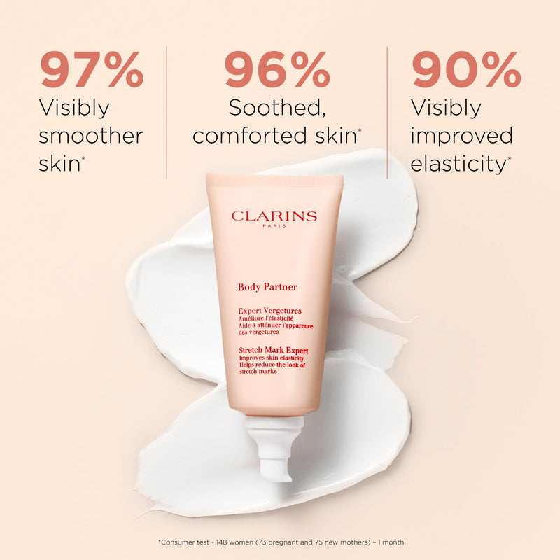 [Australia] - Clarins Body Partner Stretch Mark Expert | Award-Winning | Stretch Mark Cream For Pregnancy and Weight Fluctuations | Tested and Recommended By Pregnant Women | Fragrance Free | Minimal Ingredients 