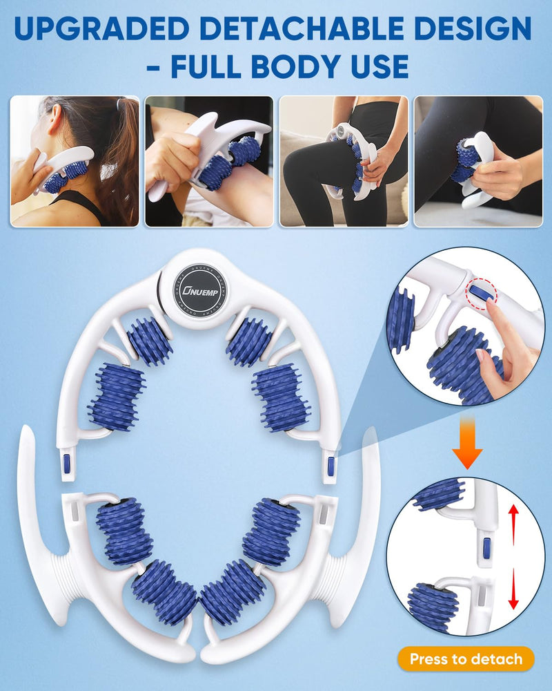 [Australia] - ONUEMP Cellulite Massage Tool, Lymphatic Drainage Cellulite Remover for Legs, Muscle Roller Fascia Massage - Body Sculpting, Lipedema Massagers, Celulitis Reduccion, Deep Tissue Pain Relief, Blue 