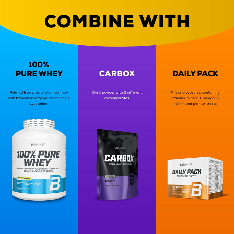 BioTechUSA BCAA + Glutamine Zero | 40 Servings | Vegan | Sugar-Free | Gluten-Free | 2:1:1 Ratio BCAAs | 480 g | Orange
