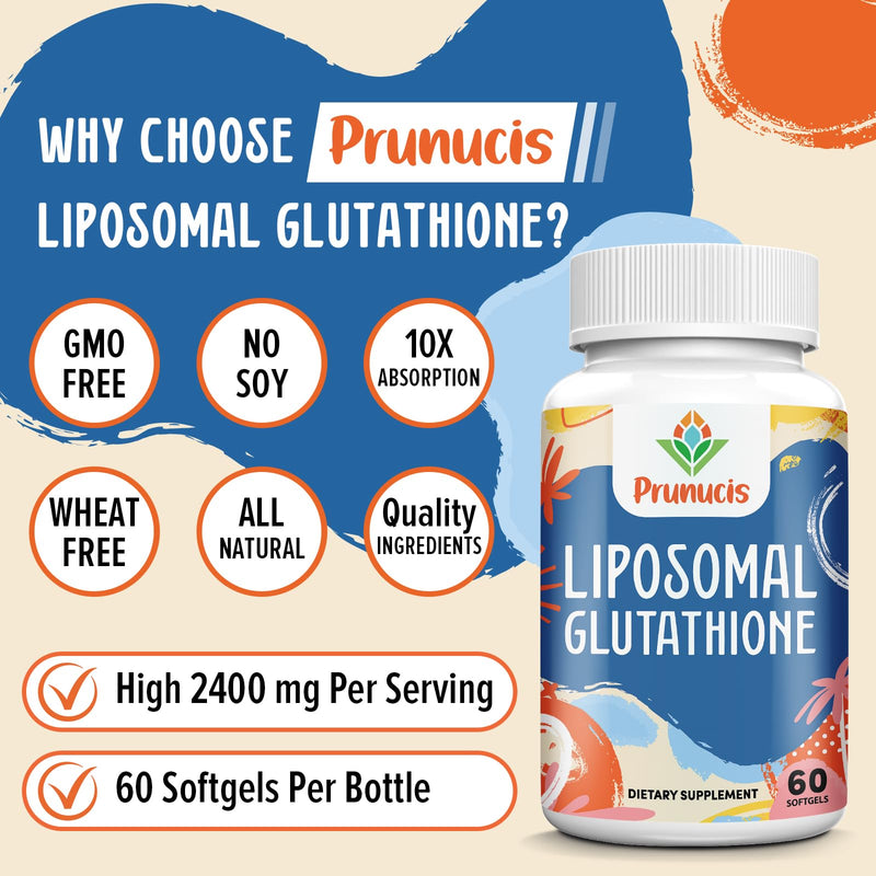 [Australia] - 2400MG Liposomal Glutathione, with Vitamin C, Milk Thistle & Alpha-Lipoic Acid, Master Antioxidants, Pure Reduced L-Glutathione - Immune System, Cell Repair, Energy, High Absorption, 120 Softgels 60 Count (Pack of 2) 