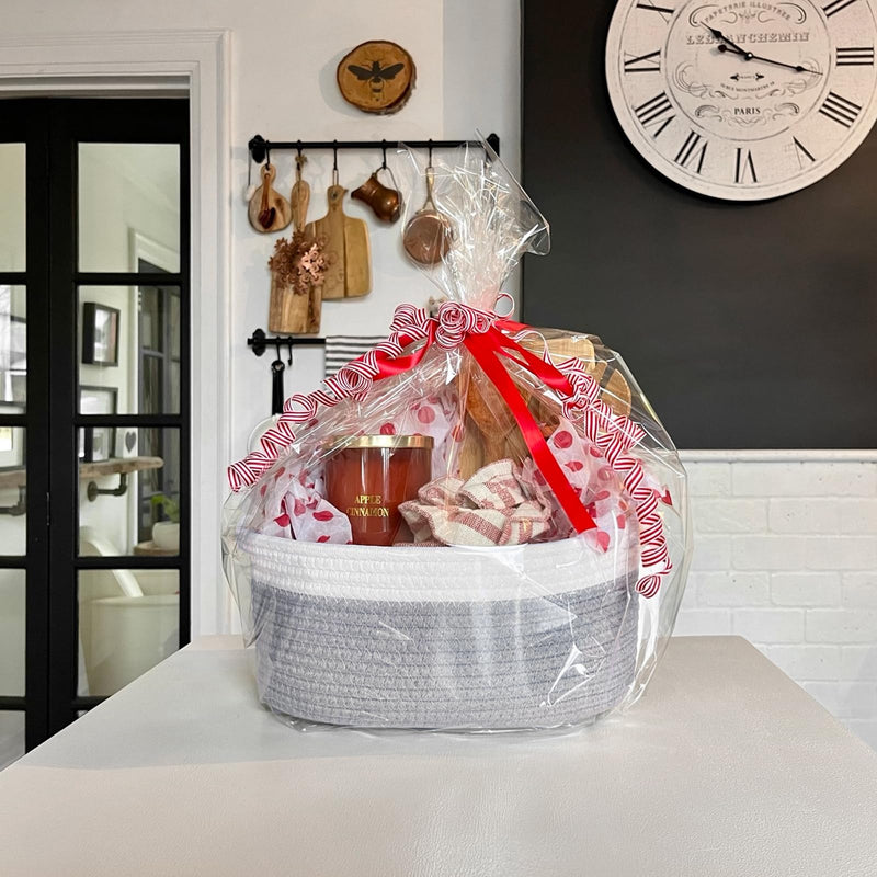 [Australia] - Goodpick Small Storage Basket with Handles, Empty Baskets for Gifts, Woven Basket for Toys, Baby Laundry, Diapers, Towels, Snacks, Dog Toy Basket, Easter Basket, 12"x 8" x 5", Gray 12x8x5 Inch (Pack of 1) 