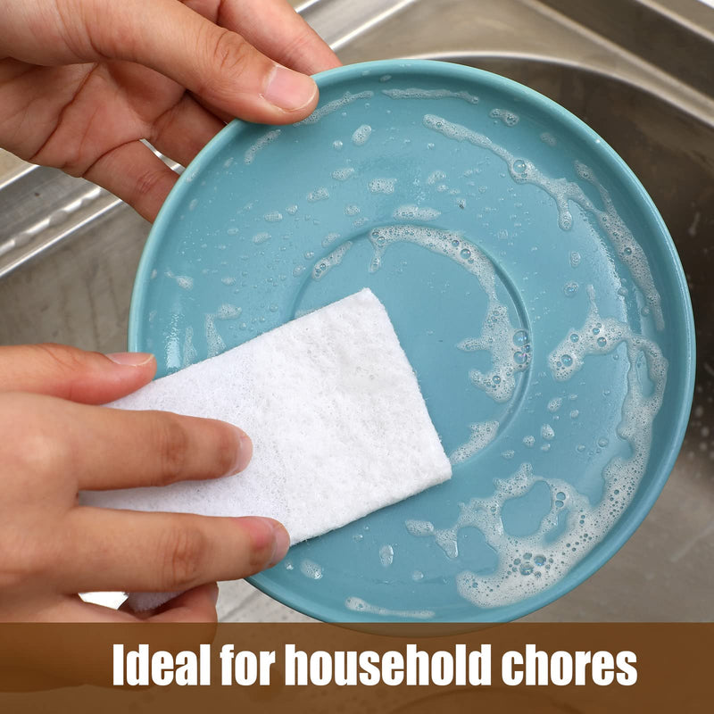 [Australia] - 20 Pieces White Scrubbing Pad Non Woven Pads Scouring Pad Non Scratch Multipurpose Scouring Sponge Abrasive Hand Pad Multi Surface Scrubber Pads for Cleaning Polishing (6 x 9 Inch) 6 x 9 Inch 