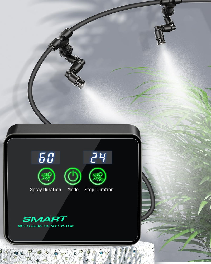 Reptile Humidifiers Smart Misting System, Reptile Mister Automatic with Timer, Terrariums Humidifier with 360°Adjustable Misting Nozzles, Spray Kit for Rainforest Plants Amphibian Touch Version Upgraded - PawsPlanet Australia