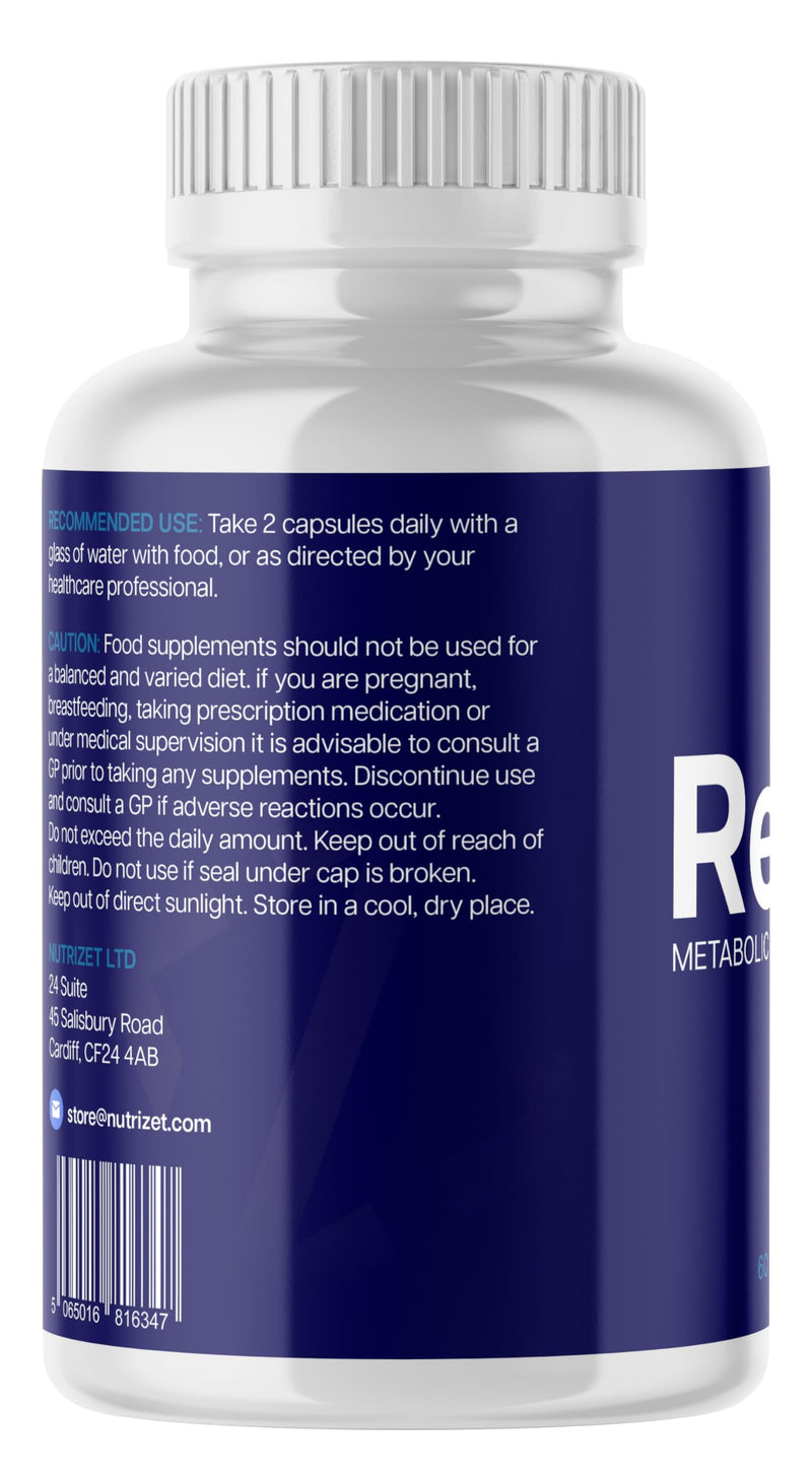 Renew | Metabolic Support Formula | One Month Supply | 60 Capsules | Vegan